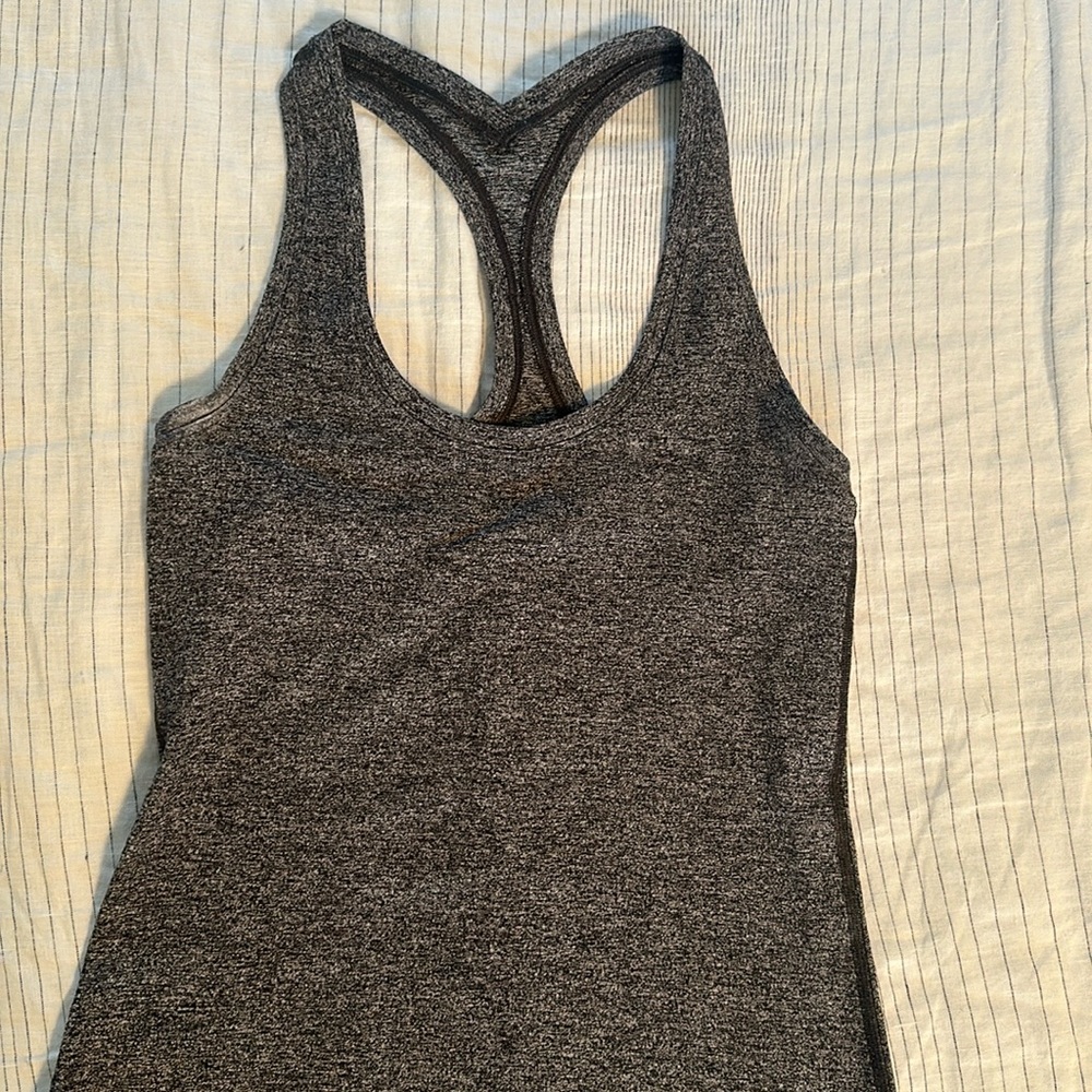 lululemon athletica Gray Heather Racerback Tank Top